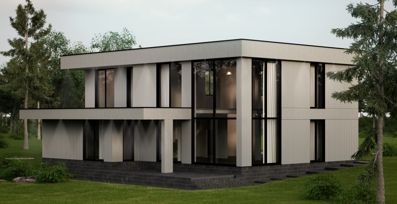 Рендер дома 415 м² из Смарт-Блока