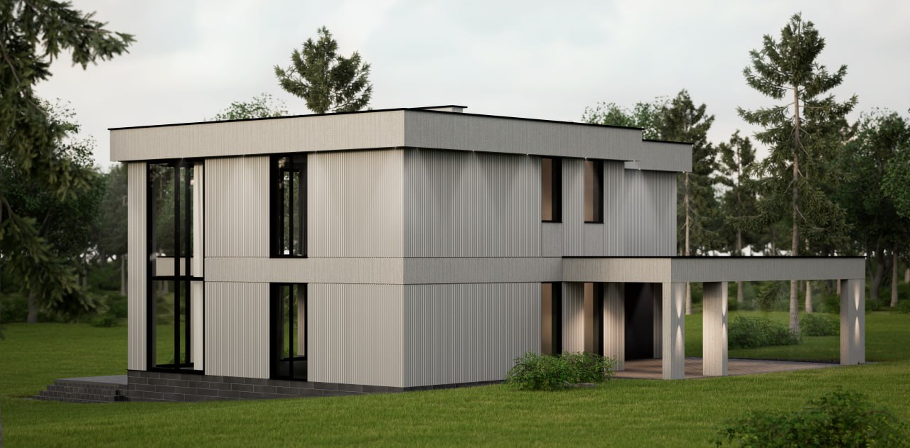 3D-рендер дома — вид 2