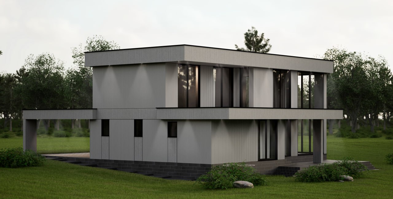 3D-рендер дома — вид 3